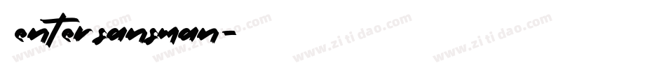 細體enter sansman字体转换